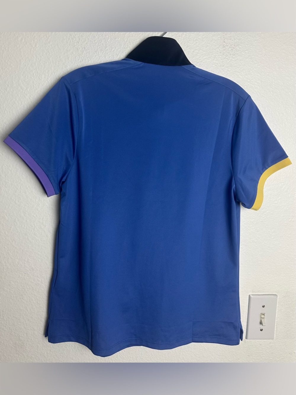Ralph Lauren RLX Air Tech Pique 1/4 ZIP Tri Color Polo Golf Top Blue Size M New - Picture 8 of 15